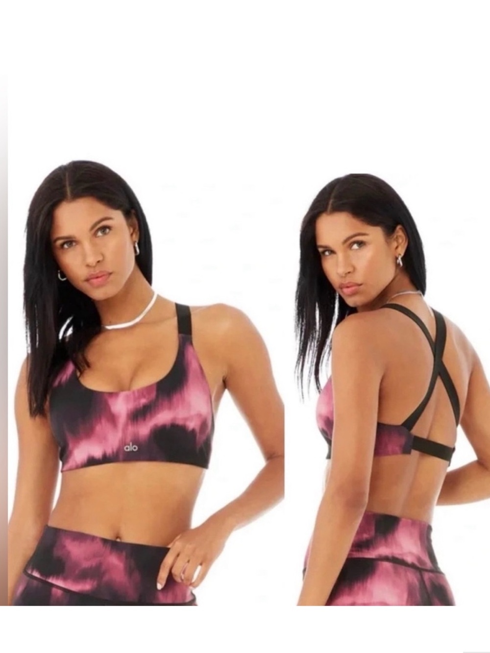 ALO Yoga Vapor Aurora Take Charge Bra Rasperry Sorbet